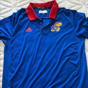 Adidas Royal Blue Polo with Red Accents